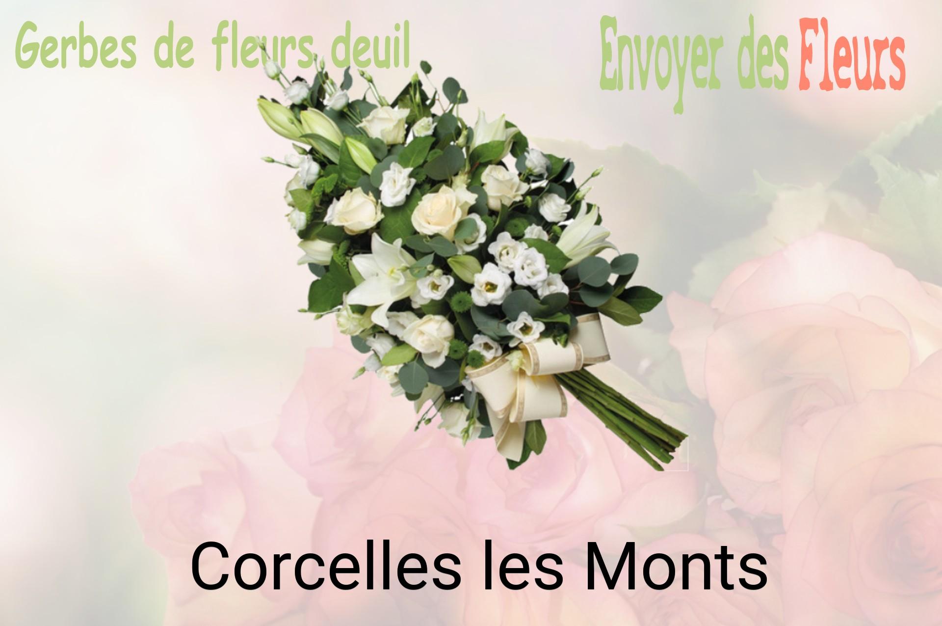 Gerbe de fleurs de deuil livrée à Corcelles-les-Monts